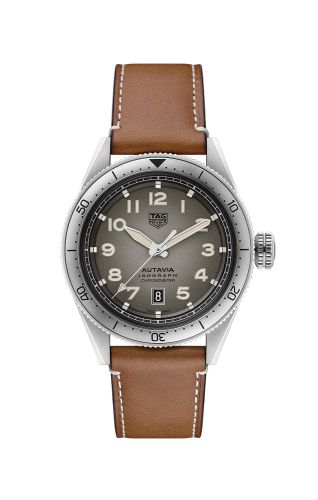 TAG Heuer Autavia Isograph Calibre 5 Stainless Steel / Grey / Leather
